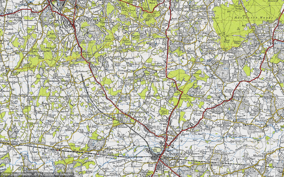 Old Map of Coldharbour, 1946 in 1946