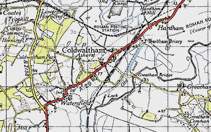 Old map of Coldwaltham in 1940