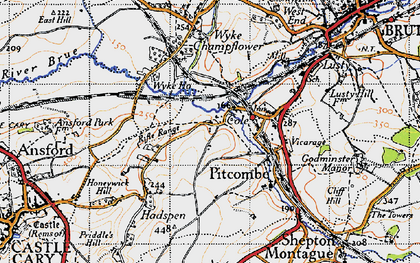 Old map of Cole in 1945