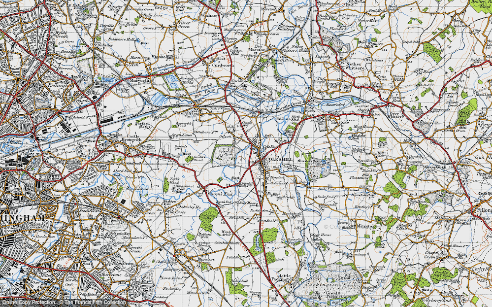 Old Map of Cole End, 1946 in 1946