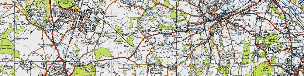 Old map of Birchall in 1946