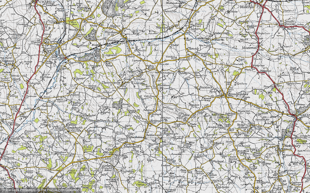 Old Map of Cole's Cross, 1945 in 1945