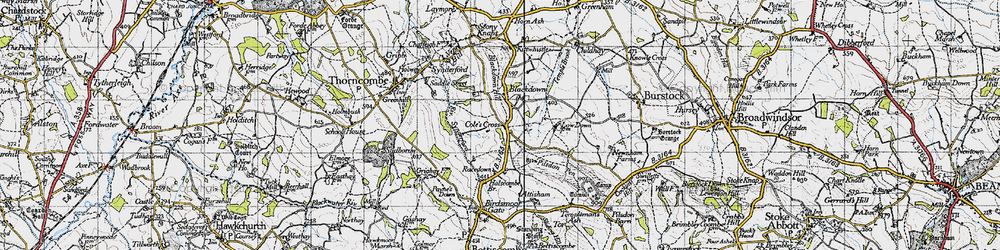 Old map of Cole's Cross in 1945