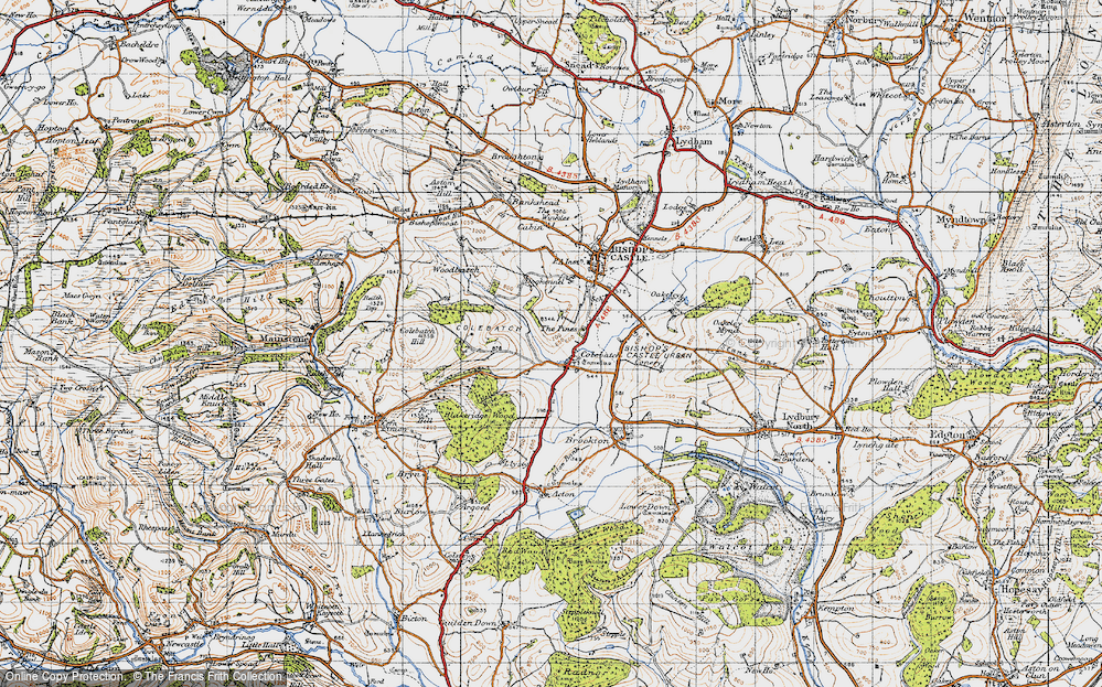 Old Map of Historic Map covering Blakeridge Wood in 1947