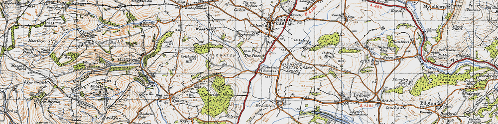 Old map of Colebatch in 1947