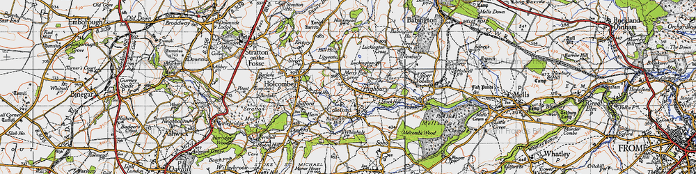 Old map of Coleford in 1946