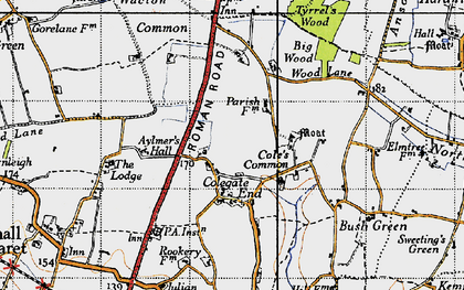 Old map of Colegate End in 1946