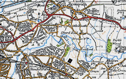 Old map of Colehall in 1946