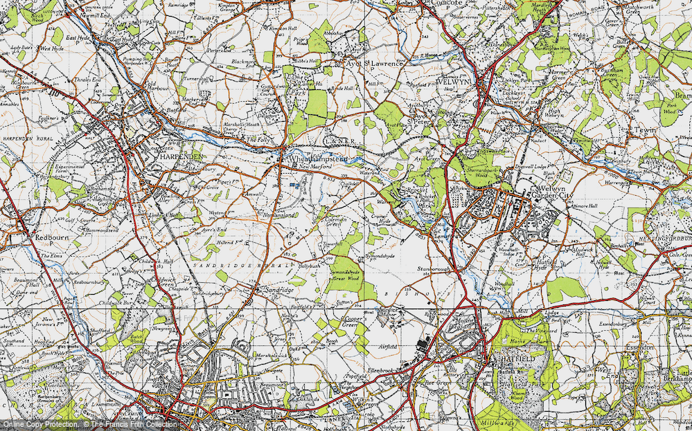Old Map of Coleman Green, 1946 in 1946