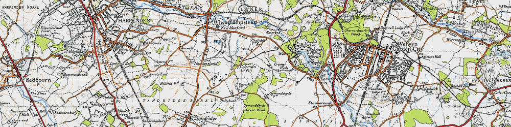 Old map of Coleman Green in 1946