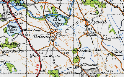 Old map of Colemere in 1947
