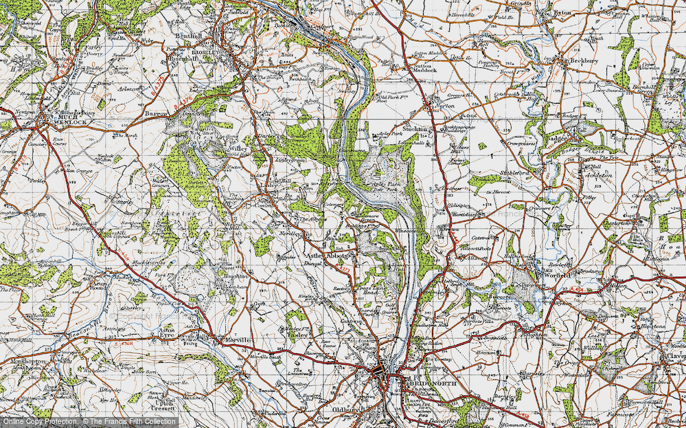 Old Map of Historic Map covering Boldings, The in 1946