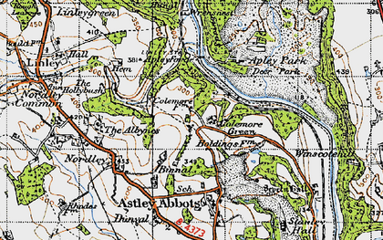 Old map of Boldings, The in 1946