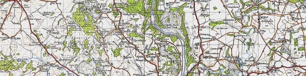 Old map of Boldings, The in 1946