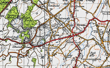 Old map of Coleorton in 1946