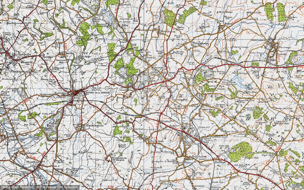 Old Map of Coleorton Moor, 1946 in 1946