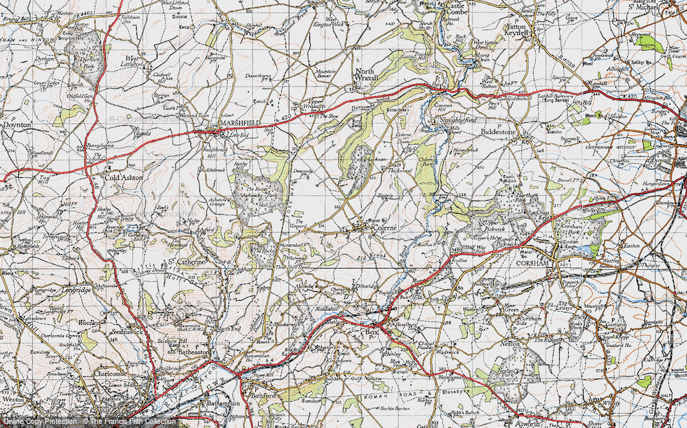 Old Map of Colerne, 1946 in 1946