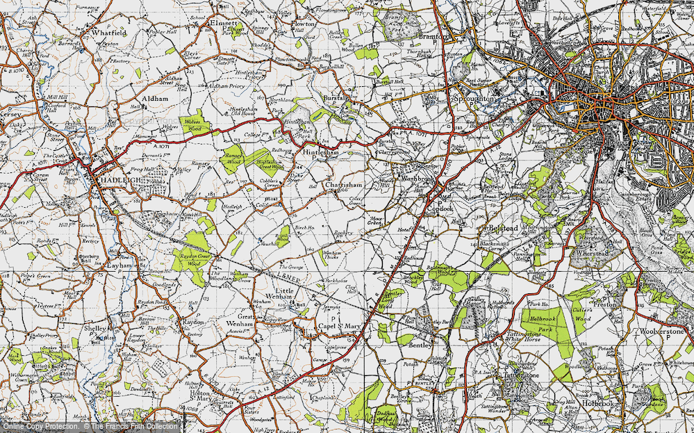 Old Map of Coles Green, 1946 in 1946