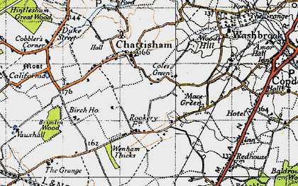 Old map of Coles Green in 1946