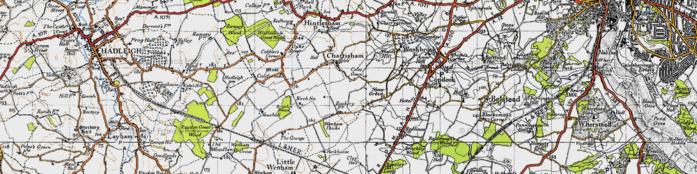 Old map of Coles Green in 1946