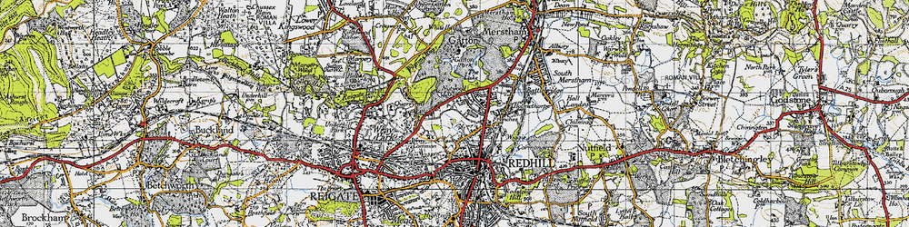 Old map of Coles Meads in 1940