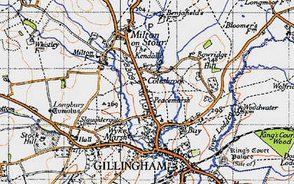 Old map of Colesbrook in 1945