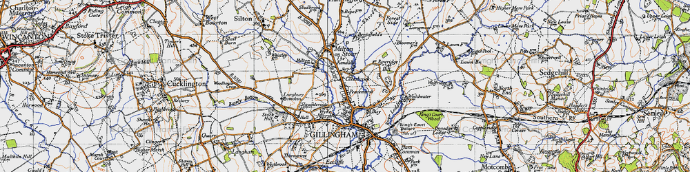 Old map of Colesbrook in 1945