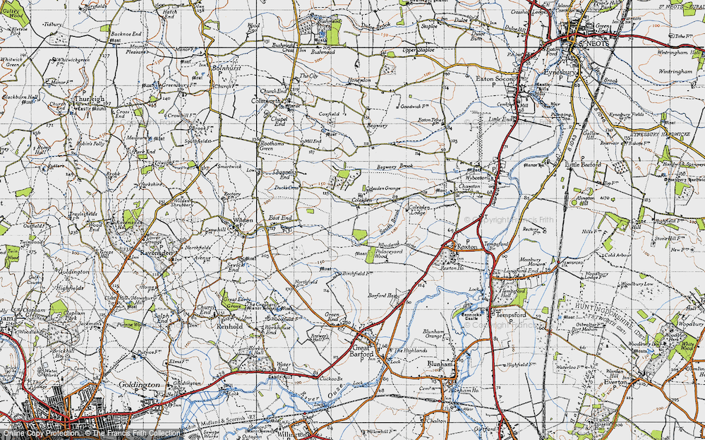 Old Map of Colesden, 1946 in 1946