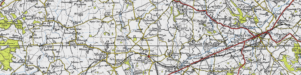 Old map of Colestocks in 1946