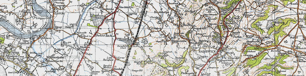 Old map of Colethrop in 1946