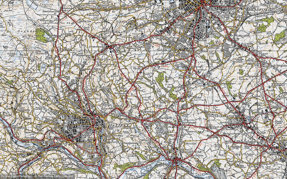 Old Map of Coley, 1947 in 1947