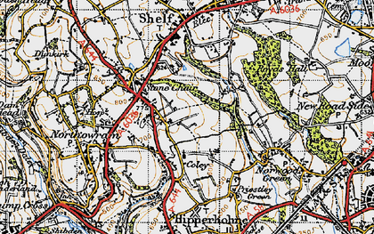 Old map of Coley in 1947