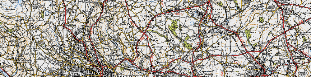 Old map of Coley in 1947