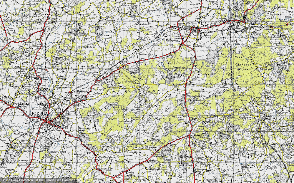 Old Map of Colgate, 1940 in 1940