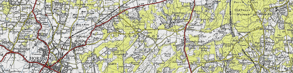 Old map of Colgate in 1940