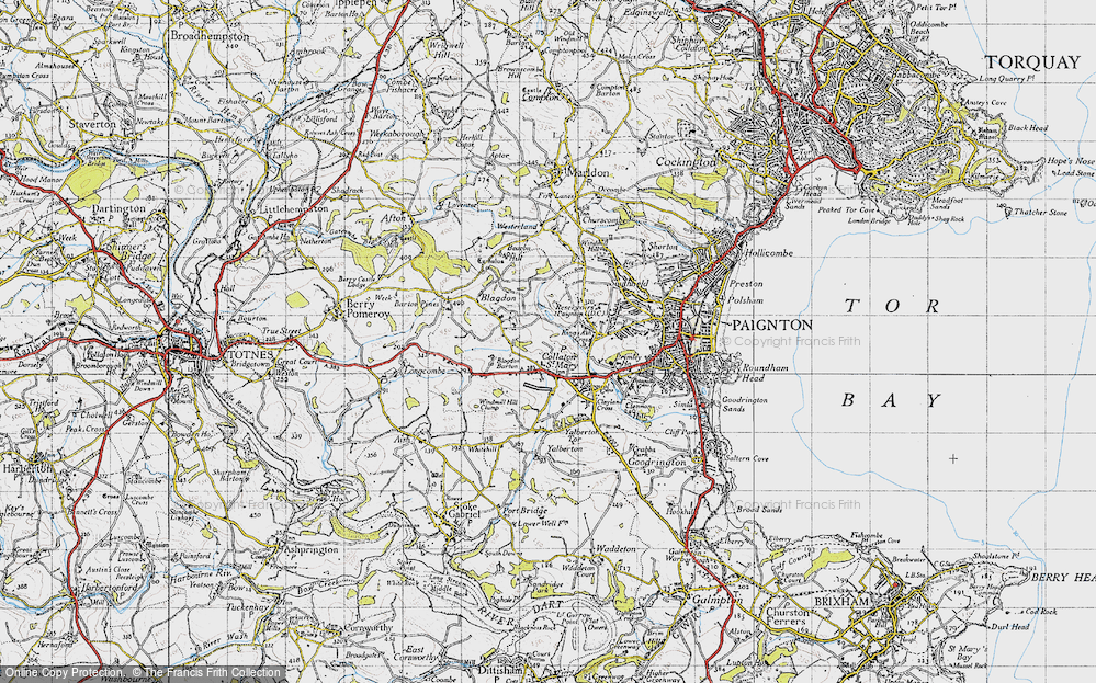 Old Map of Collaton St Mary, 1946 in 1946