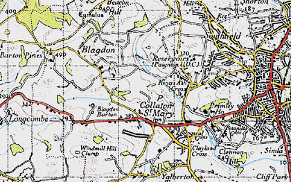 Old map of Collaton St Mary in 1946