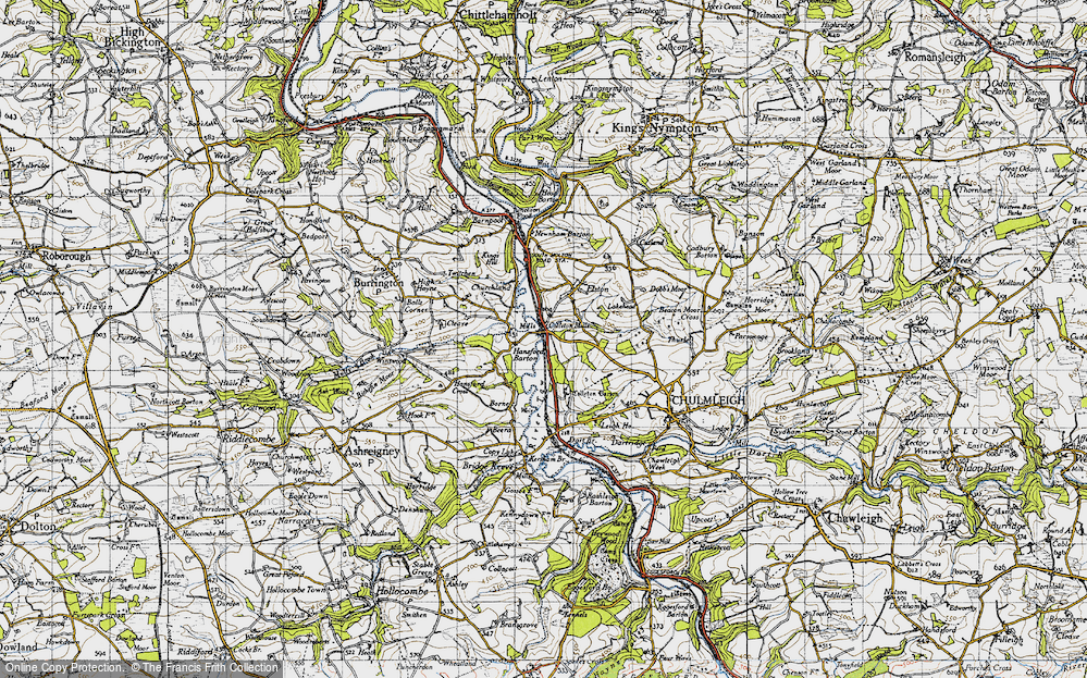 Old Map of Historic Map covering Bircham in 1946