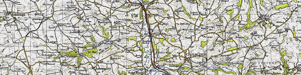 Old map of Colleton Mills in 1946