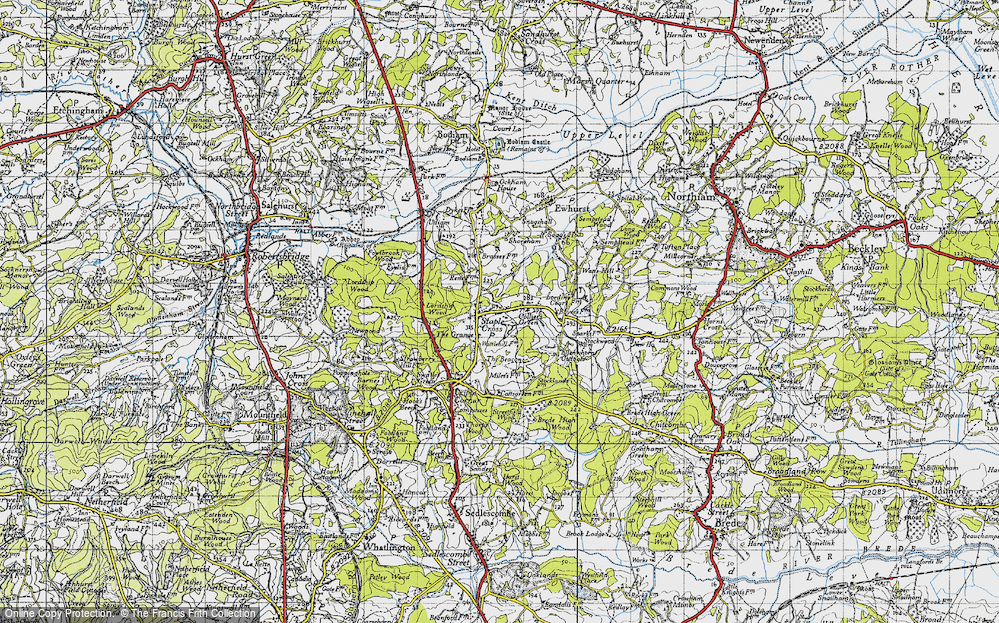 Old Map of Collier's Green, 1940 in 1940