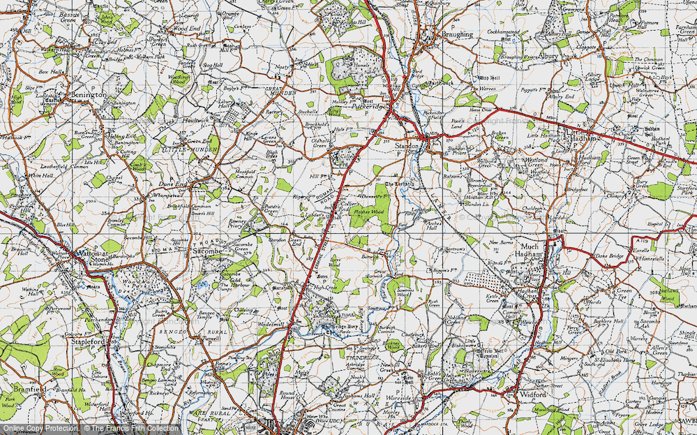 Old Map of Colliers End, 1946 in 1946