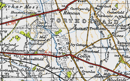 Old map of Barton's House in 1947