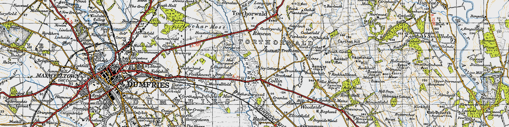 Old map of Barton's House in 1947