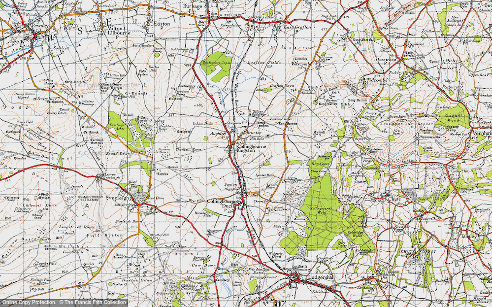 Old Map of Collingbourne Kingston, 1940 in 1940