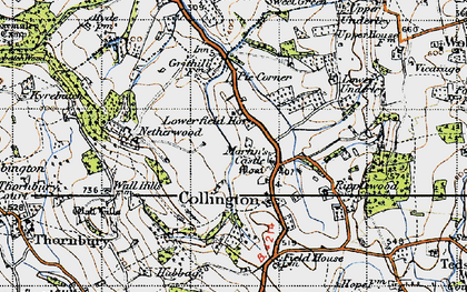 Old map of Collington in 1947