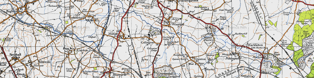 Old map of Collingtree in 1946