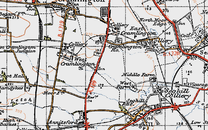 Old map of Collingwood in 1947