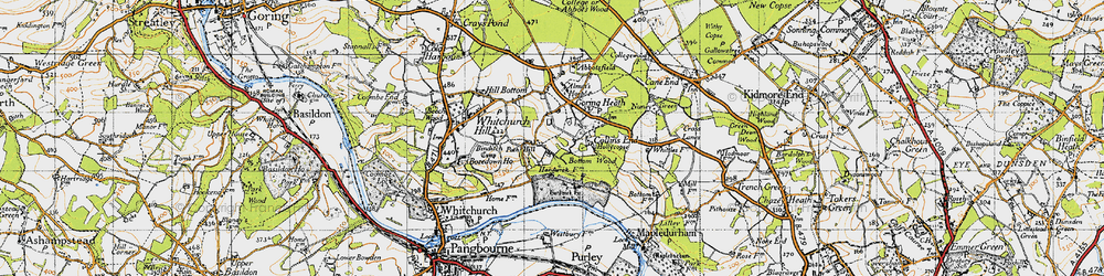 Old map of Collins End in 1947