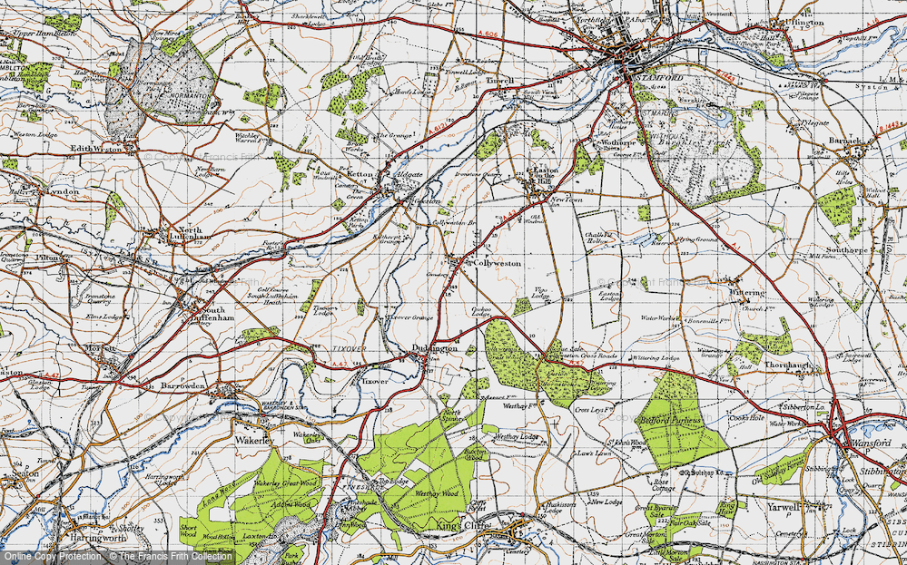 Old Map of Collyweston, 1946 in 1946