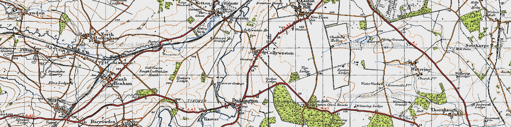 Old map of Collyweston in 1946